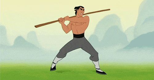 GIF of Shang from Disney's animated Mulan